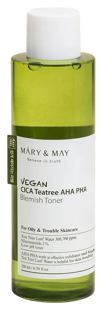 Vegan Cica Tea Tree AHA PHA Toner